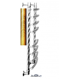 Полотенцесушитель Двин R BRAID electro 100/60 1"-3/4"-1/2" Электрический  ТЭН справа К эл, Состаренная бронза (4627170784262)_