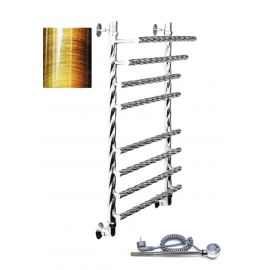 Полотенцесушитель Двин F BRAID electro 60/50 1"-3/4"-1/2" Электрический  ТЭН справа К эл, Состаренная бронза (4627169469934)_