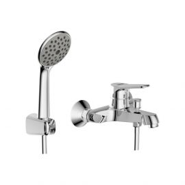 Смеситель для ванны с коротким изливом и аксессуарами Bravat Eco F6111147C-B_