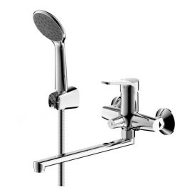 Смеситель для ванны длинный излив Bravat F6135147CP-LB-RUS_
