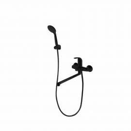 Смеситель для ванны c длинным изливом с аксессуарами Bravat Fit F6135188BM-LB-RUS_