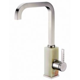 Смеситель для кухонной мойки ZORG Stone ZR 370 Y CREMA NICKEL_