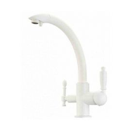 Смеситель для кухонной мойки ZORG Sanitary ZR 314 YF-33 WHITE_