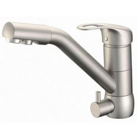 Смеситель для кухонной мойки ZORG Sanitary ZR 400 KF-12 АЛЮМЕТАЛЛИК_