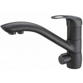 Смеситель для кухонной мойки ZORG Sanitary ZR 404 KF ЧЕРНЫЙ МЕТАЛЛ_