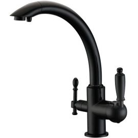 Смеситель для кухонной мойки ZORG Sanitary ZR 314 YF-33 ЧЕРНЫЙМЕТАЛЛ_