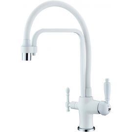 Смеситель для кухонной мойки ZORG Sanitary ZR 342-8 YF WHITE_