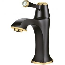 Смеситель для раковины Creavit Elegant EG1500-S, черный/золото_