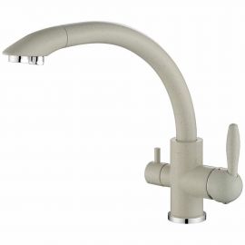 Смеситель для кухни Paulmark Essen, белый, две воды, Es213001-331_