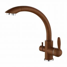 Смеситель для кухни Paulmark Essen, терракот, две воды, Es213001-307_