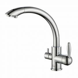 Смеситель для кухни Paulmark ESSEN, две воды, хром, Es213001-CR_