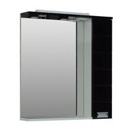 Зеркало-шкаф Aquanet Сити 85 белый, черный арт.00170560_