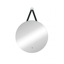 Зеркало Континент " Best Led" D 650 на ремне из натуральной кожи черного цвета с бесконтактным сенсором_