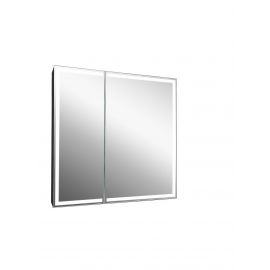 Зеркало-шкаф Континент "Mirror Box black Led" 800х800_