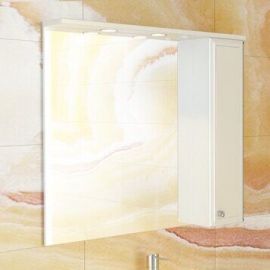 Зеркало-шкаф Comforty Сочи-85 белый глянец_