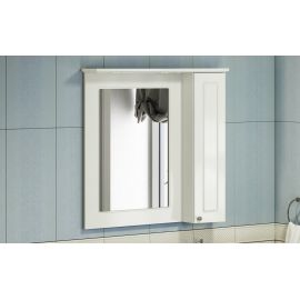 Зеркало-шкаф Comforty Палермо-80 белый глянец_