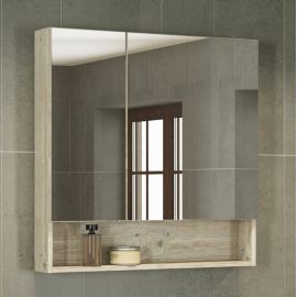 Зеркало-шкаф Comforty Парма-80 дуб дымчатый_