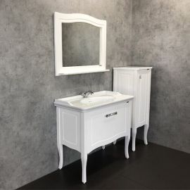 Зеркало Comforty Павия-100 белый глянец_