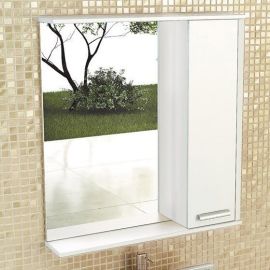 Зеркало-шкаф Comforty Тулуза-75 белый глянец_