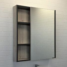 Зеркало-шкаф Comforty Вена-70 дуб дымчатый_