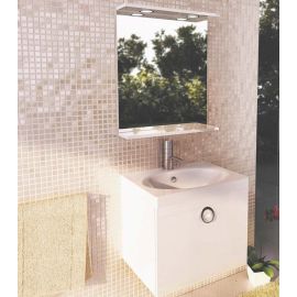 Зеркало Comforty К-60 белый глянец_