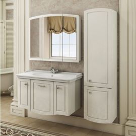 Зеркало-шкаф Comforty Палини-100 белый глянец_