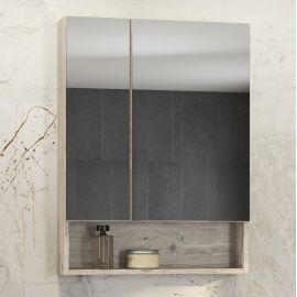 Зеркало-шкаф Comforty Парма-60 дуб дымчатый_
