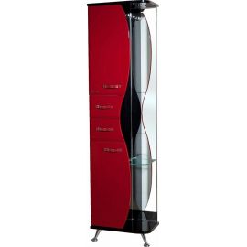 Шкаф-пенал Bellezza Рио 50 L красный с черным_