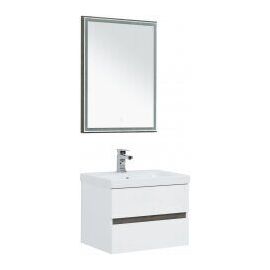 Мебель для ванной Aquanet Беркли 60 белый/дуб рошелье (зеркало дуб рошелье) арт.00258906_