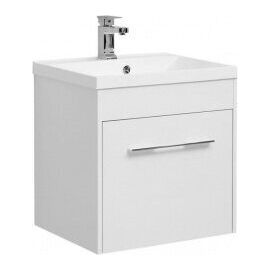 Тумба с раковиной Aquanet Августа 58 белый (ручка хром) арт. 00287691_
