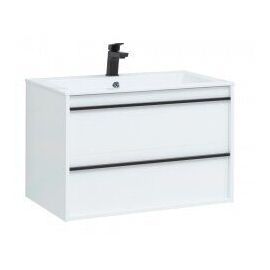 Тумба с раковиной Aquanet Lino 80 белый матовый арт. 00271947_