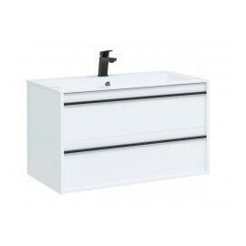 Тумба с раковиной Aquanet Lino 90 белый матовый арт. 00271949_