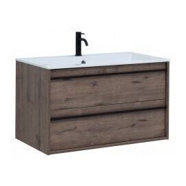 Тумба с раковиной Aquanet Lino 90 Дуб Веллингтон арт. 00271950_