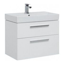 Тумба с раковиной Aquanet Nova 75 белый (2 ящика) арт. 00245254_