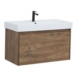 Тумба с раковиной Aquanet Nova Lite 90 дуб рустикальный (1 ящик) арт. 00254698_