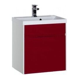 Тумба с раковиной Aquanet Латина 60 бордо (1 ящик) арт. 00212980_