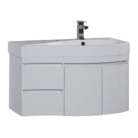 Тумба с раковиной Aquanet Сопрано 95 R белый (2 дверцы 2 ящика) арт. 00213000_