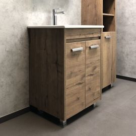 Тумба с раковиной Comforty Марио 60 дуб дымчатый_