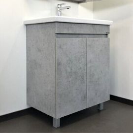 Тумба с раковиной Comforty Осло 70 бетон светлый напольная_