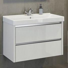 Тумба с раковиной Comforty Дублин 75 белый глянец_
