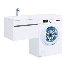 Тумба с раковиной Aquanet Токио 120 L белый (подвесная, 1 ящик) арт. 00239212_