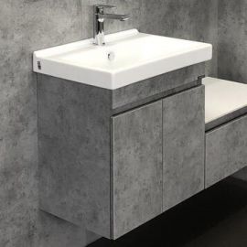 Тумба с раковиной Comforty Осло 60 бетон светлый_