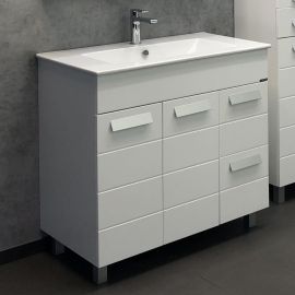 Тумба с раковиной Comforty Модена М 90 белая матовая_