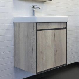 Тумба с раковиной Comforty Вена 55 дуб дымчатый_