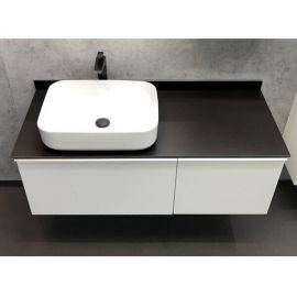 Тумба с раковиной Comforty Милан 120 белый глянец_