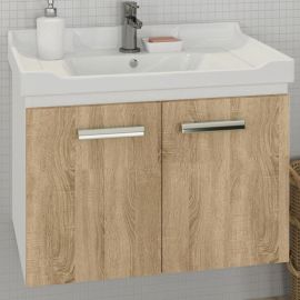 Тумба с раковиной Comforty Рига 60 дуб сонома_