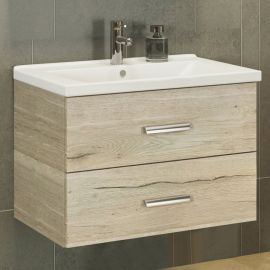 Тумба с раковиной Comforty Парма 80 дуб дымчатый_