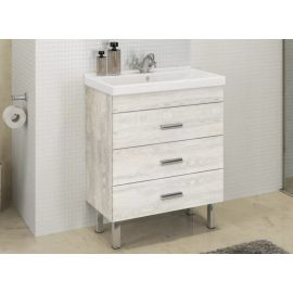 Тумба с раковиной Comforty Никосия 60Н дуб белый_