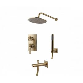 Душевой комплект Bronze de Luxe 1760's Loft 6630CG С ВНУТРЕННЕЙ ЧАСТЬЮ, золото_