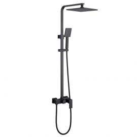Душевая стойка ABBER Daheim AF8220B без излива, черная матовая_